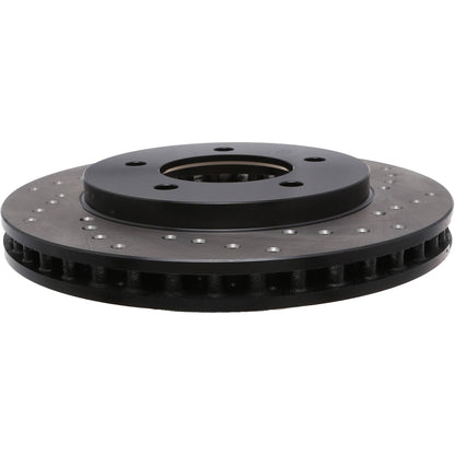 StopTech Sport Cross Drilled Brake Rotor; Front Left