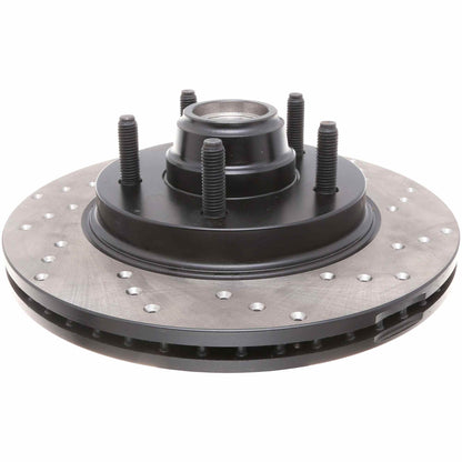 StopTech Sport Cryo Cross Drilled Brake Rotor; Front Left