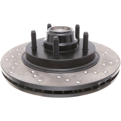 StopTech Sport Cryo Cross Drilled Brake Rotor; Front Left