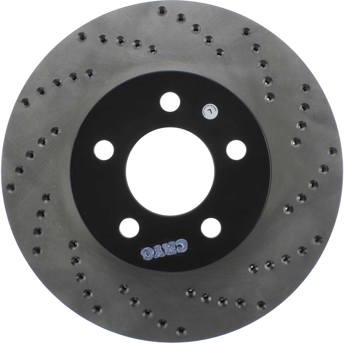 StopTech Sport Cross Drilled Brake Rotor; Front Left