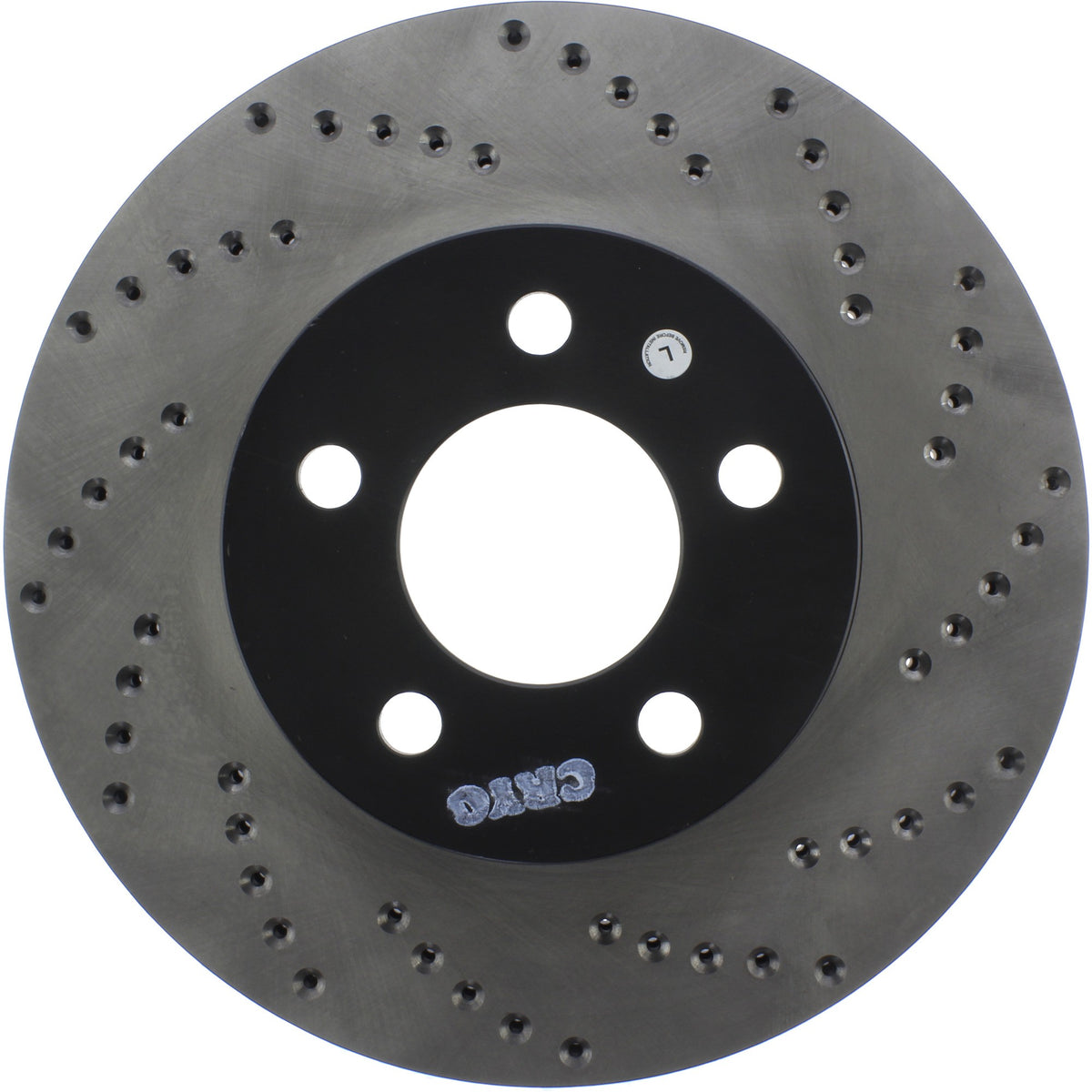 StopTech Sport Cross Drilled Brake Rotor; Front Left