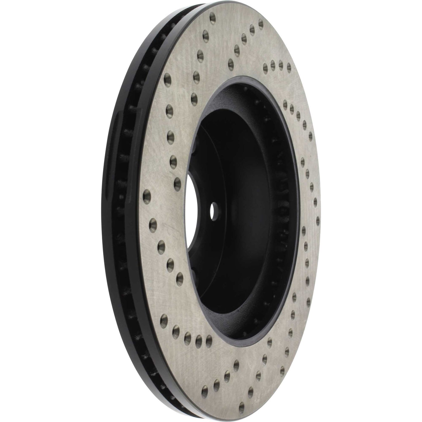 StopTech Sport Cross Drilled Brake Rotor; Front Left