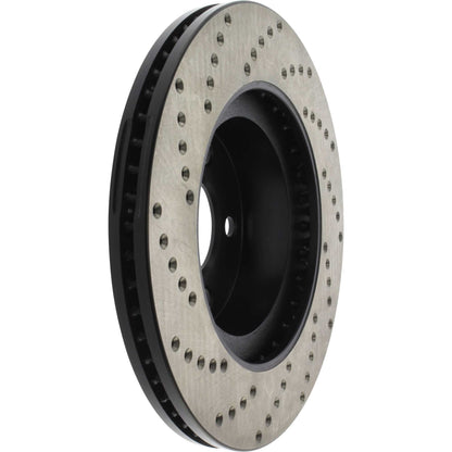 StopTech Sport Cross Drilled Brake Rotor; Front Left