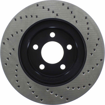 StopTech Sport Cross Drilled Brake Rotor; Front Right