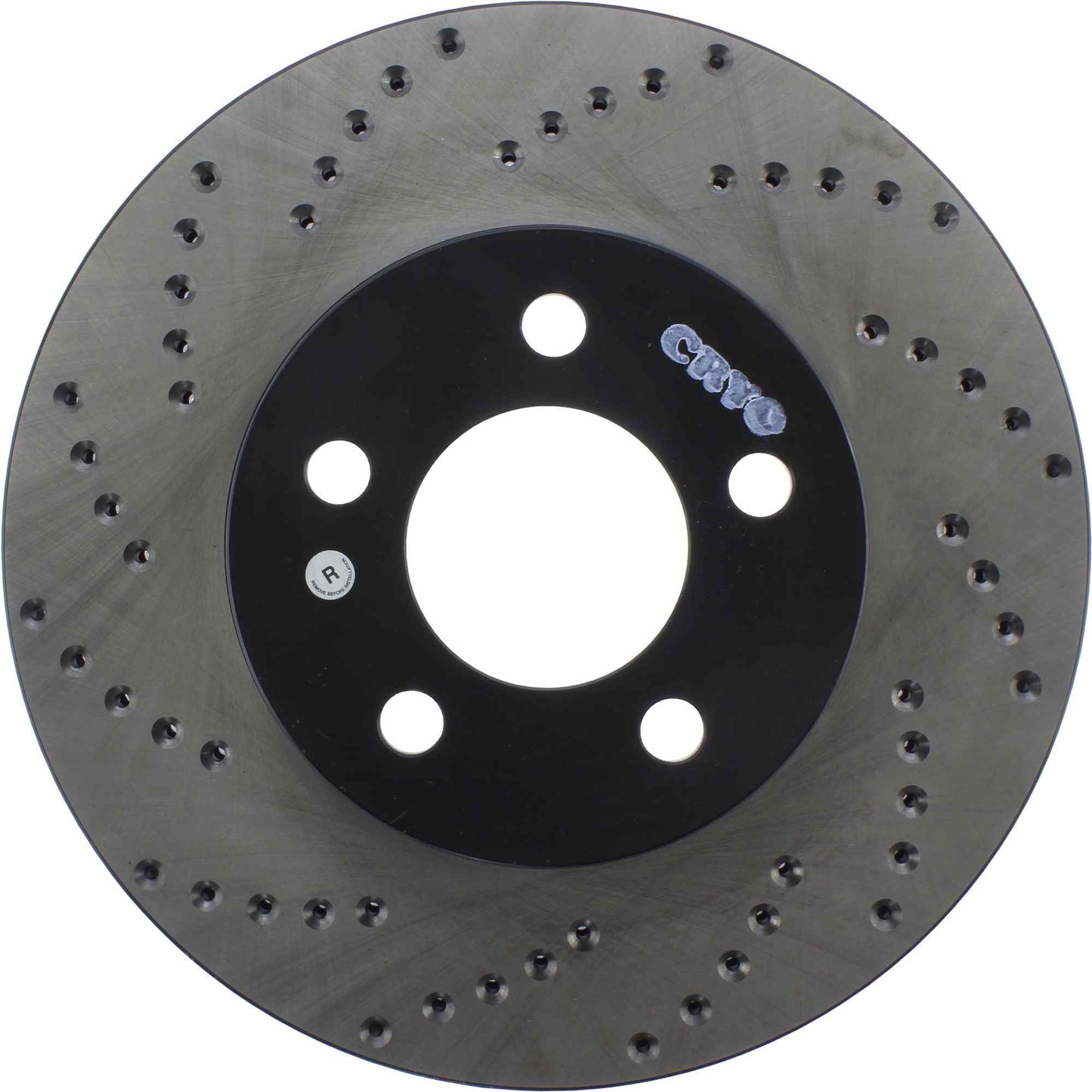 StopTech Sport Cross Drilled Brake Rotor; Front Right