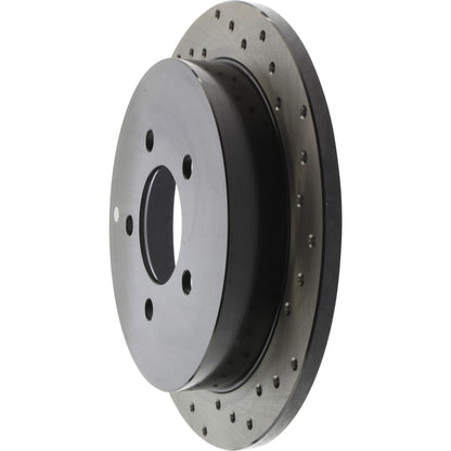 StopTech Sport Cryo Cross Drilled Brake Rotor; Rear Left