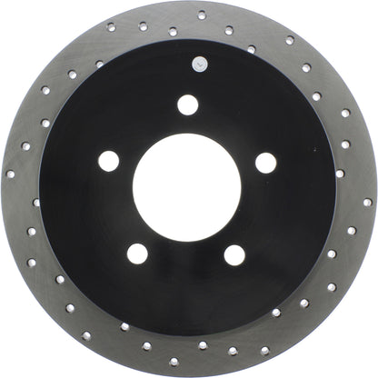 StopTech Sport Cross Drilled Brake Rotor; Rear Left