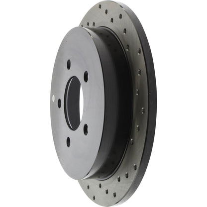 StopTech Sport Cross Drilled Brake Rotor; Rear Left