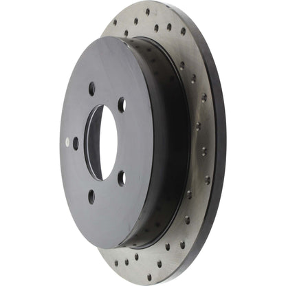 StopTech Sport Cross Drilled Brake Rotor; Rear Right