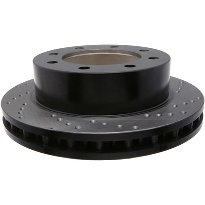 StopTech Sport Cross Drilled Brake Rotor; Front Left
