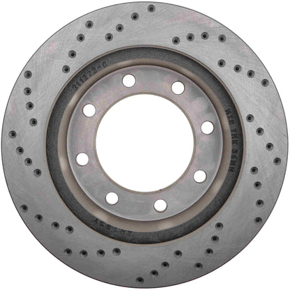 StopTech Sport Cross Drilled Brake Rotor; Front Left