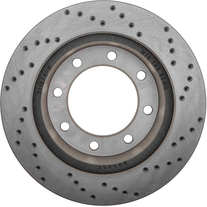 StopTech Sport Cross Drilled Brake Rotor; Front Right