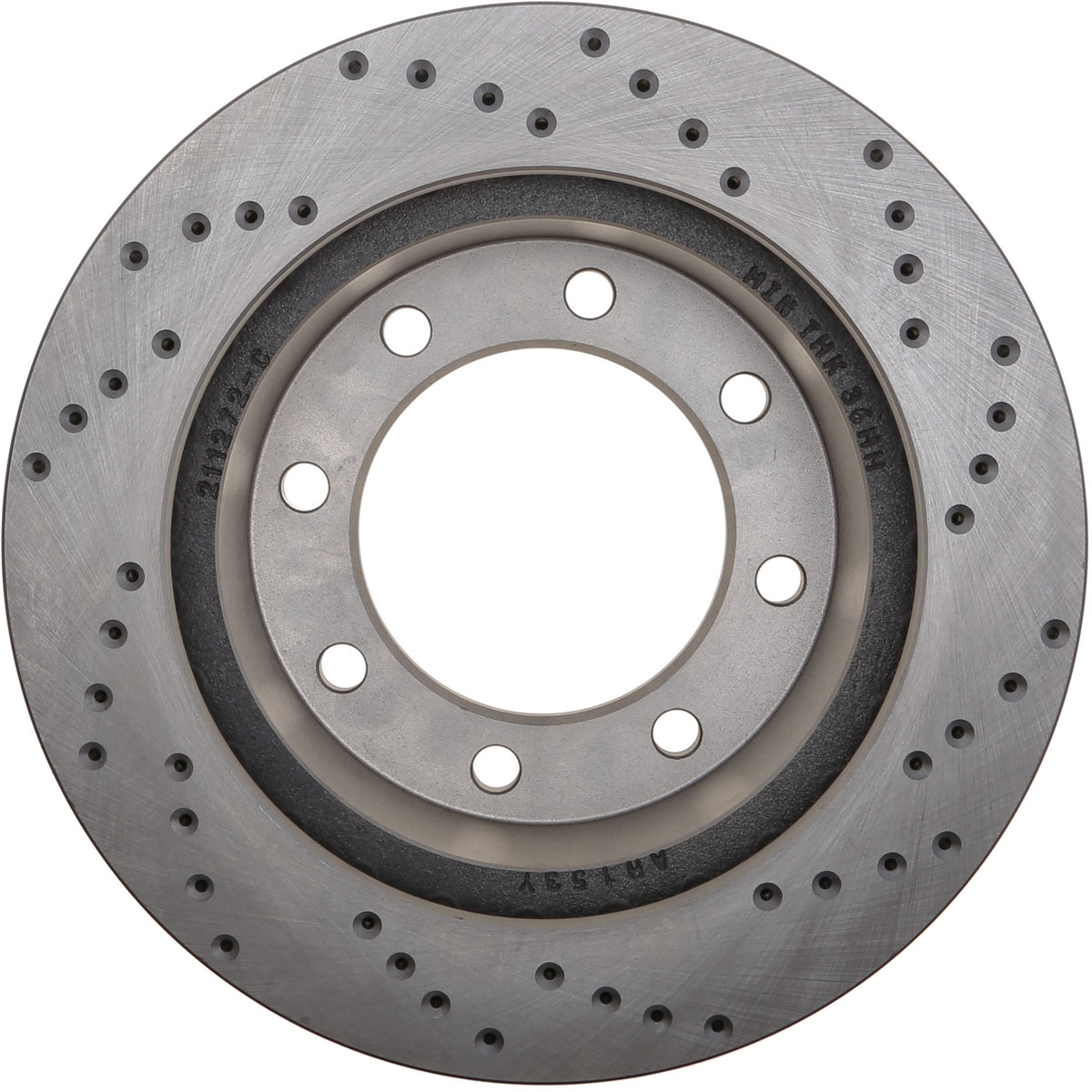 StopTech Sport Cross Drilled Brake Rotor; Front Right