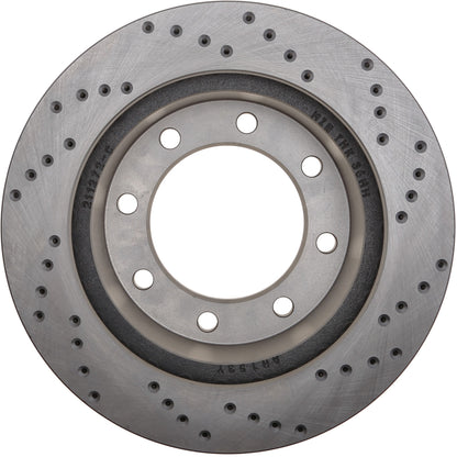 StopTech Sport Cross Drilled Brake Rotor; Front Right