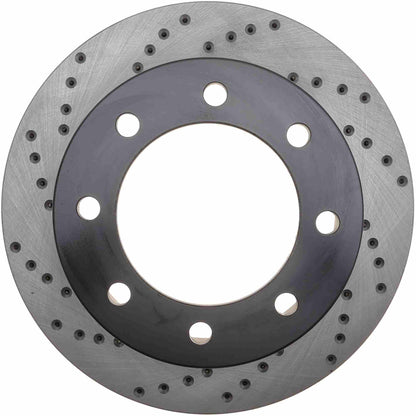 StopTech Sport Cross Drilled Brake Rotor; Front Right