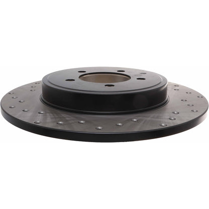 StopTech Sport Cross Drilled Brake Rotor; Rear Right