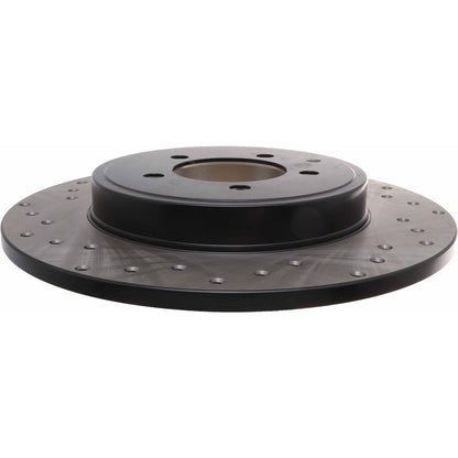 StopTech Sport Cross Drilled Brake Rotor; Rear Right