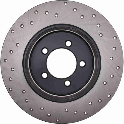 StopTech Sport Cross Drilled Brake Rotor; Rear Right