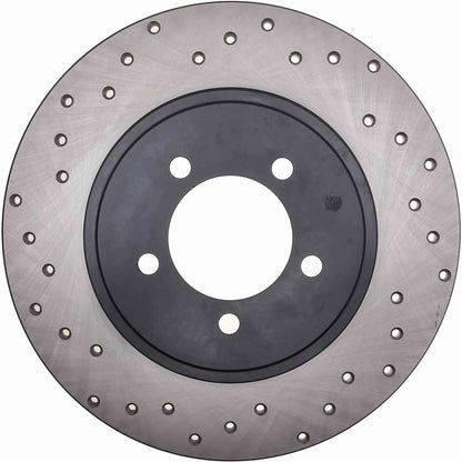 StopTech Sport Cross Drilled Brake Rotor; Rear Right