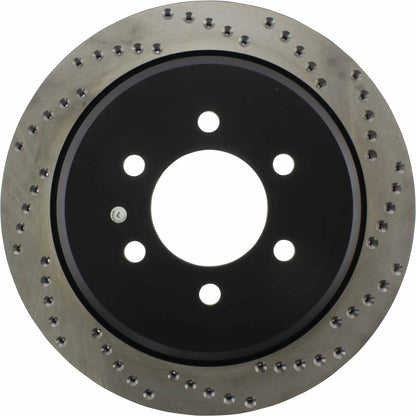 StopTech Sport Cross Drilled Brake Rotor; Rear Left