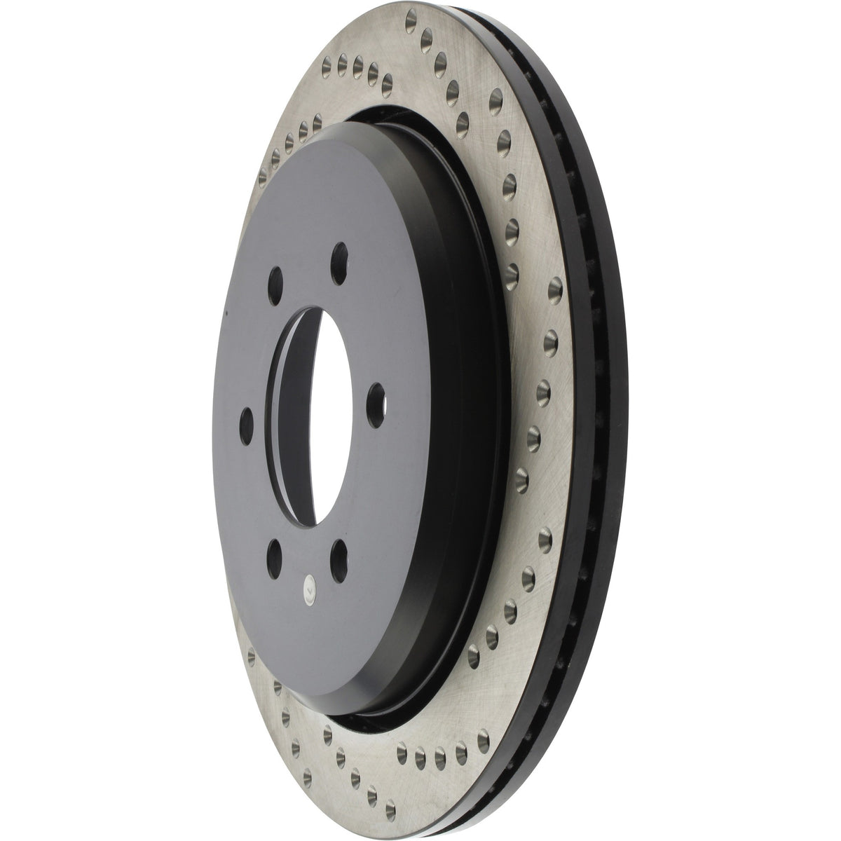 StopTech Sport Cross Drilled Brake Rotor; Rear Left