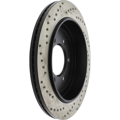 StopTech Sport Cross Drilled Brake Rotor; Rear Left