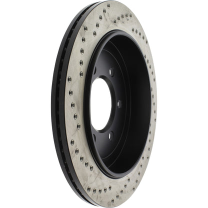 StopTech Sport Cross Drilled Brake Rotor; Rear Left