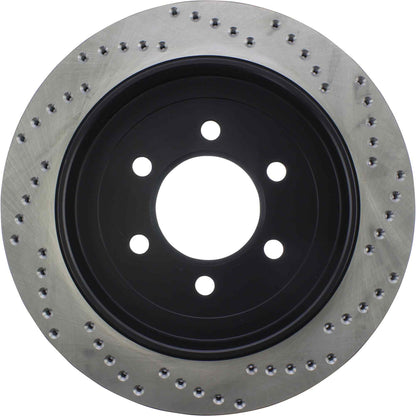 StopTech Sport Cross Drilled Brake Rotor; Rear Right