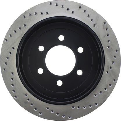 StopTech Sport Cross Drilled Brake Rotor; Rear Right