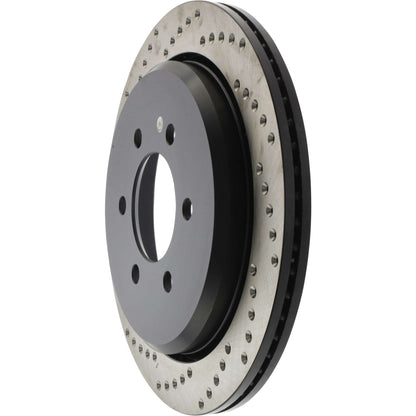 StopTech Sport Cross Drilled Brake Rotor; Rear Right