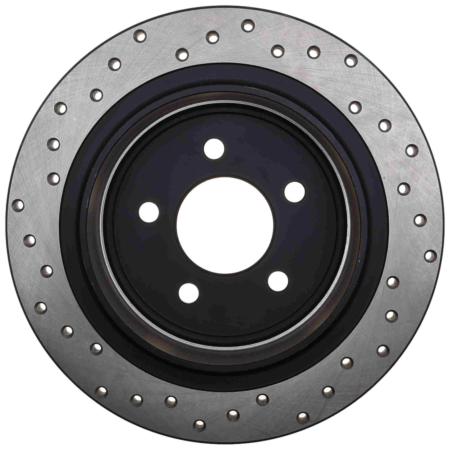 StopTech Sport Cross Drilled Brake Rotor; Rear Left