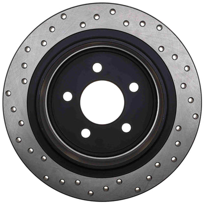 StopTech Sport Cross Drilled Brake Rotor; Rear Left