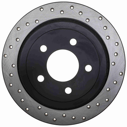 StopTech Sport Cross Drilled Brake Rotor; Rear Left