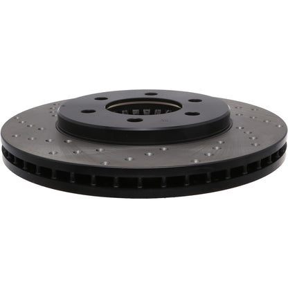 StopTech Sport Cross Drilled Brake Rotor; Front Right