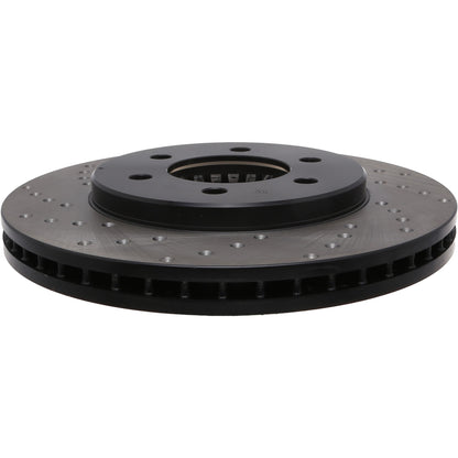 StopTech Sport Cross Drilled Brake Rotor; Front Right