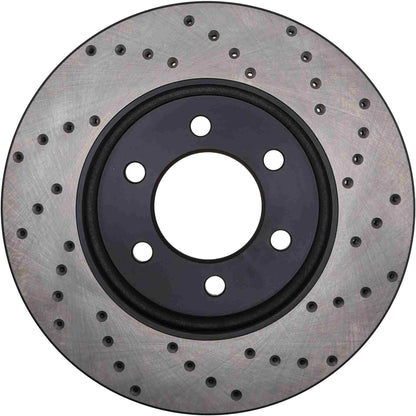 StopTech Sport Cross Drilled Brake Rotor; Front Right