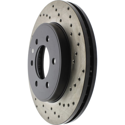 StopTech Sport Cryo Cross Drilled Brake Rotor; Front Left
