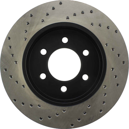 StopTech Sport Cross Drilled Brake Rotor; Front Left