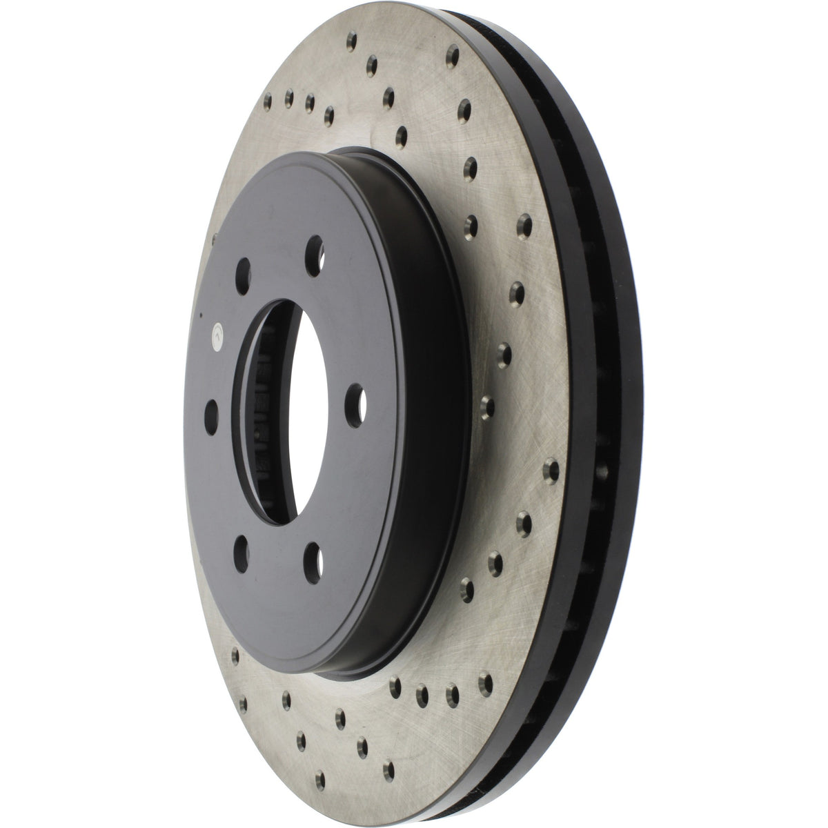 StopTech Sport Cross Drilled Brake Rotor; Front Left