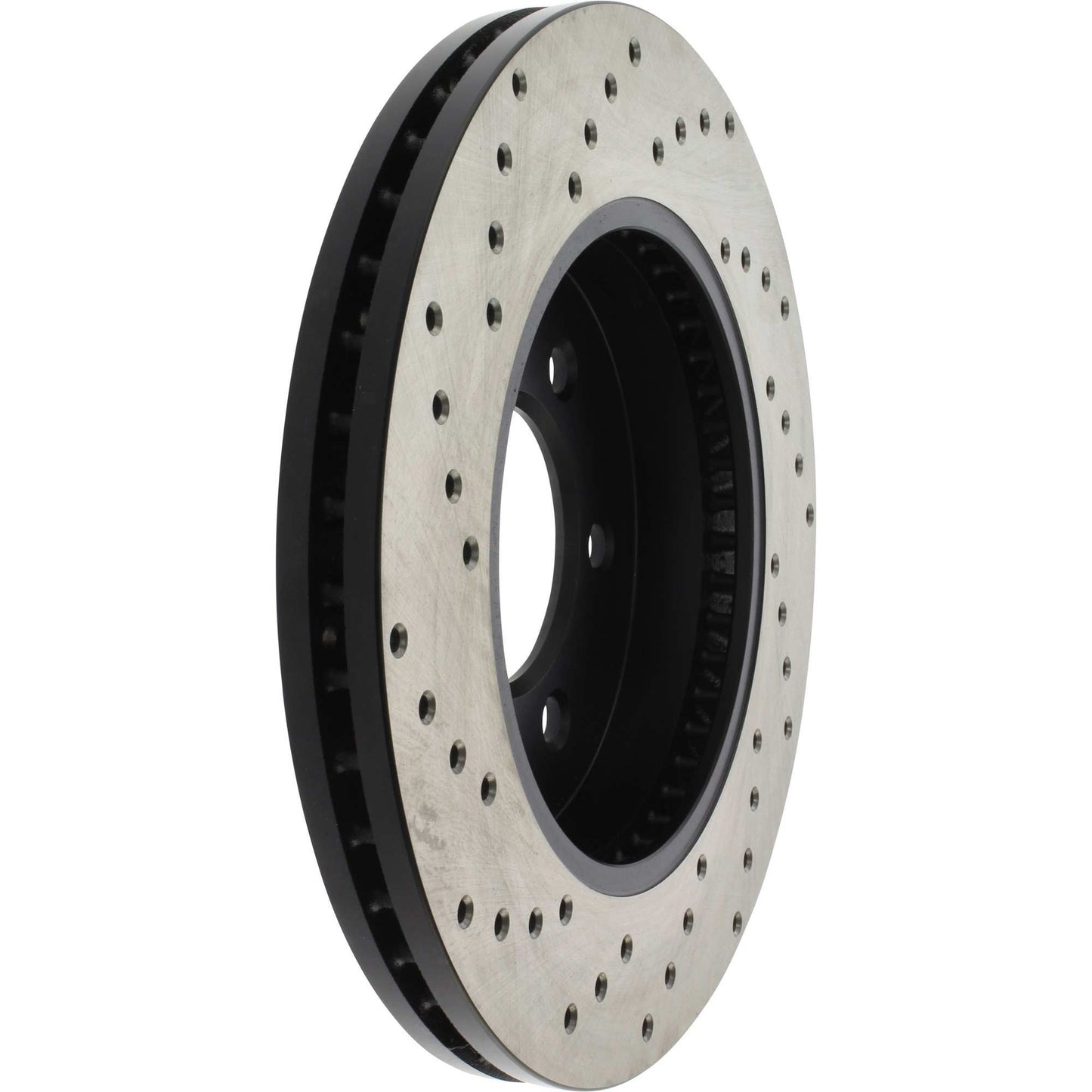 StopTech Sport Cross Drilled Brake Rotor; Front Left