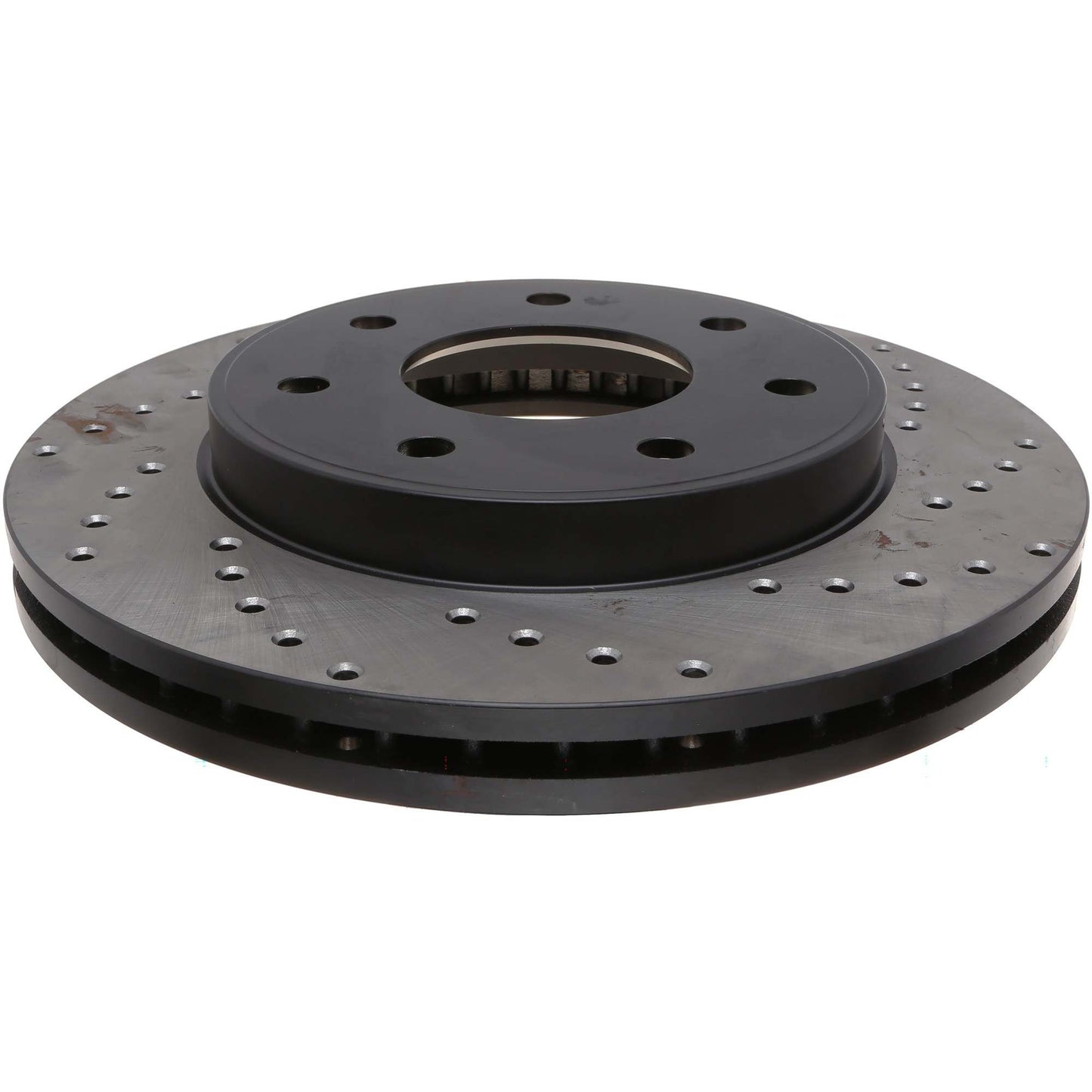 StopTech Sport Cross Drilled Brake Rotor; Front Left