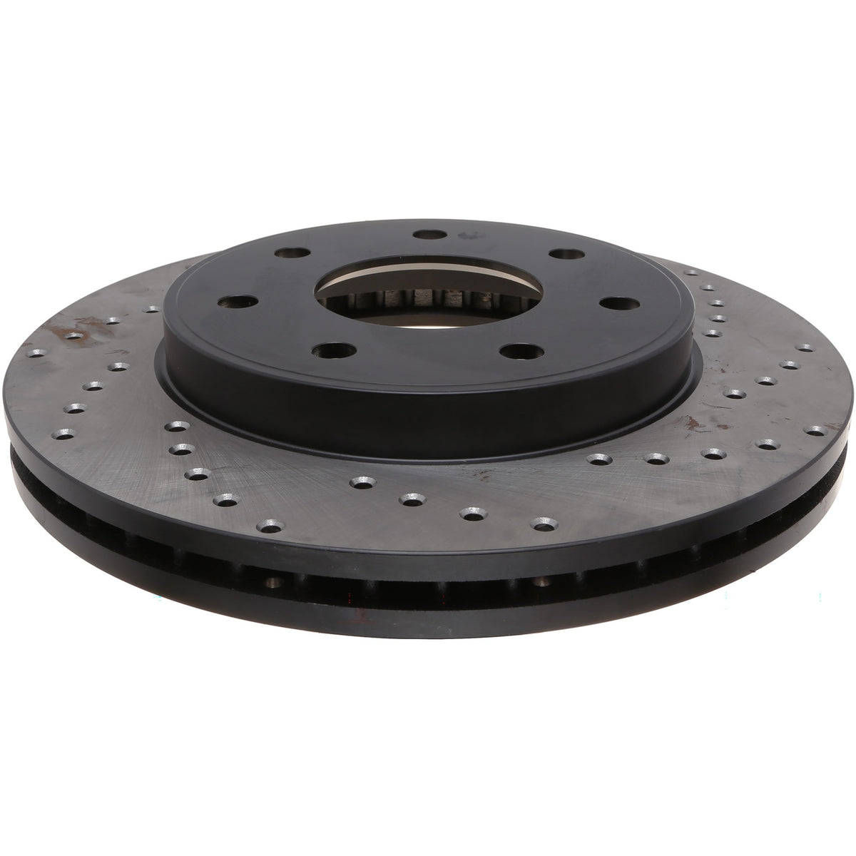 StopTech Sport Cross Drilled Brake Rotor; Front Left