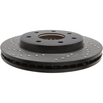 StopTech Sport Cross Drilled Brake Rotor; Front Right