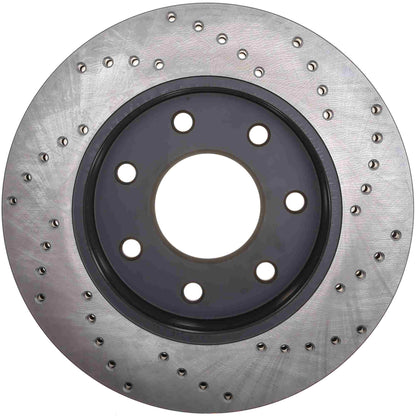 StopTech Sport Cross Drilled Brake Rotor; Front Right