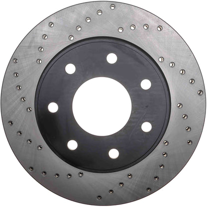 StopTech Sport Cross Drilled Brake Rotor; Front Right