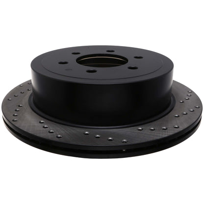 StopTech Sport Cross Drilled Brake Rotor; Rear Left
