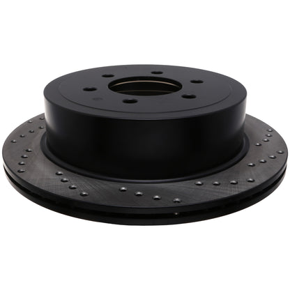 StopTech Sport Cross Drilled Brake Rotor; Rear Left