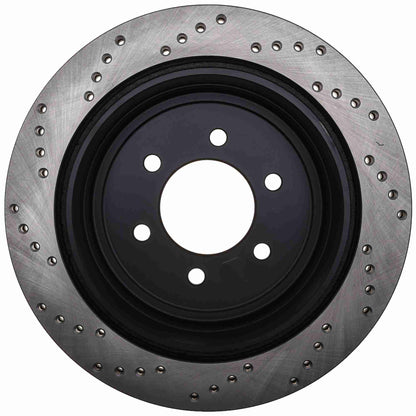 StopTech Sport Cross Drilled Brake Rotor; Rear Left