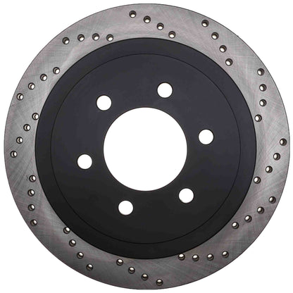 StopTech Sport Cross Drilled Brake Rotor; Rear Left