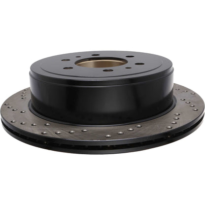 StopTech Sport Cross Drilled Brake Rotor; Rear Right